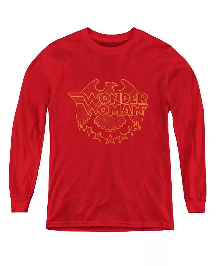 

Свитшот с длинным рукавом для мальчиков и молодежи Wonder Woman Eagle DC Comics, красный