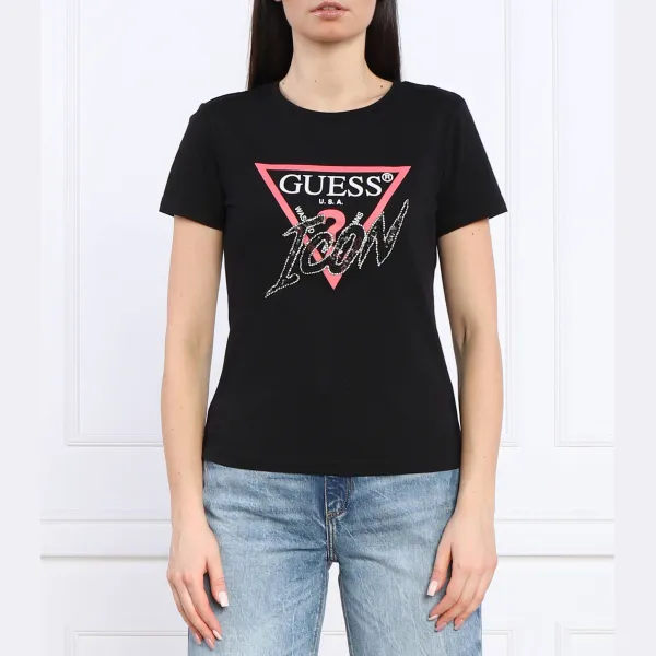 

Футболка прямого кроя Guess, черный