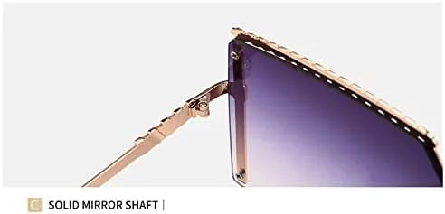 

Солнцезащитные очки большого размера 2027 года для женщин и мужчин, винтажная оправа из сплава, прозрачные линзы, цельная безободковая конструкция MTZJH, 5