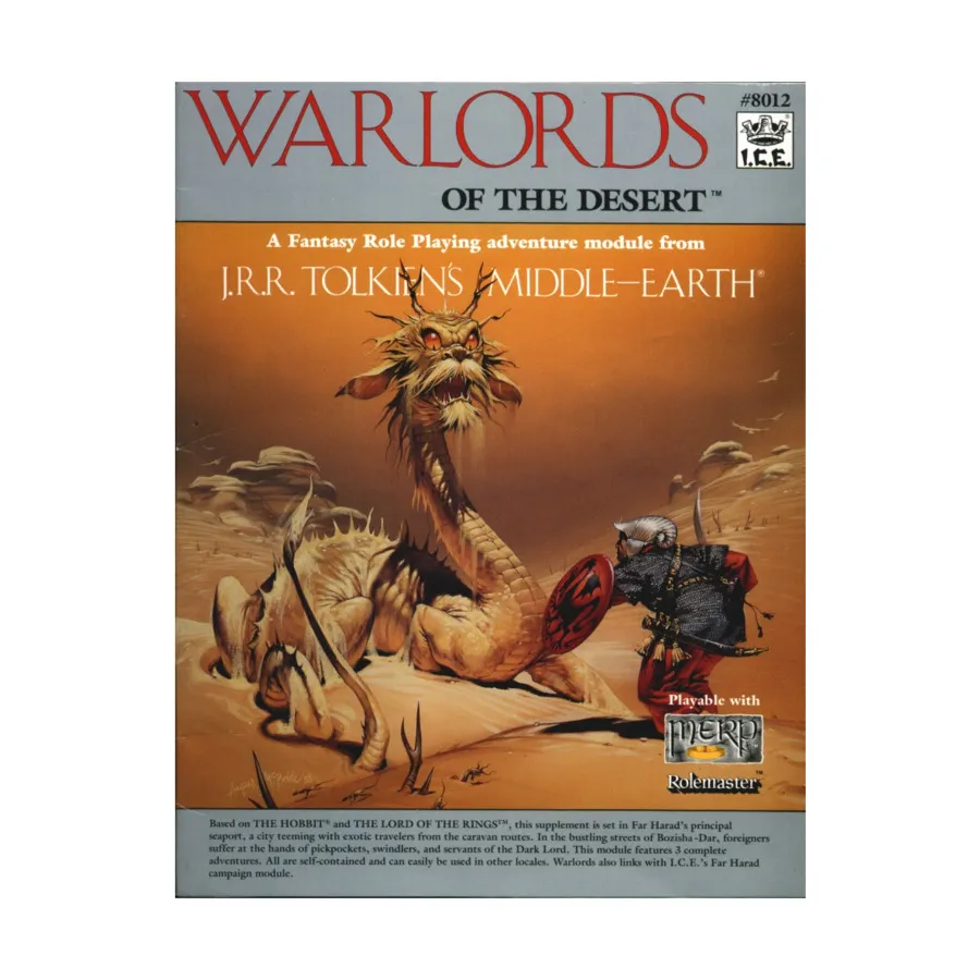 

Модуль Warlords of the Desert, Middle-Earth Role Playing (MERP) (1st Edition) - Adventure Books