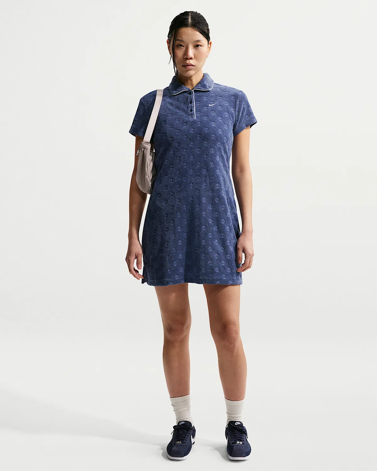 Женское платье Nike Sportswear Chill Terry, Mystic Navy/Sail/Sail