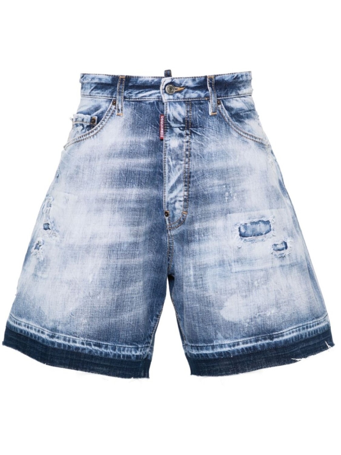 

Dsquared2 джинсовые шорты с эффектом потертости, синий