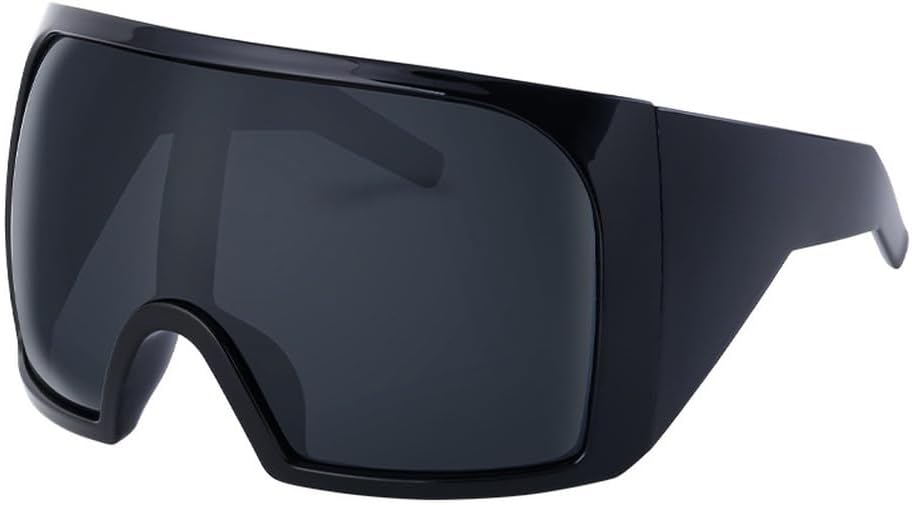 

Большие панк-солнцезащитные очки для женщин, спортивные солнцезащитные очки для мужчин, модные цельные солнцезащитные очки для занятий спортом на открытом воздухе WNCKSQ, C1 Black Gray