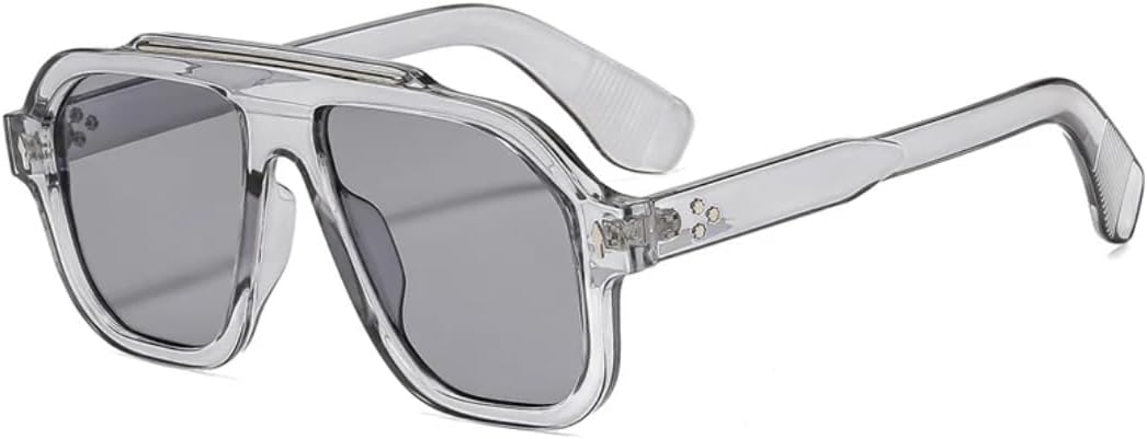 

Модные женские солнцезащитные очки UV400 в стиле ретро с заклепками, мужские градиентные солнцезащитные очки, трендовые сине-желтые солнцезащитные очки SZVVBKK, Gray Light Gray