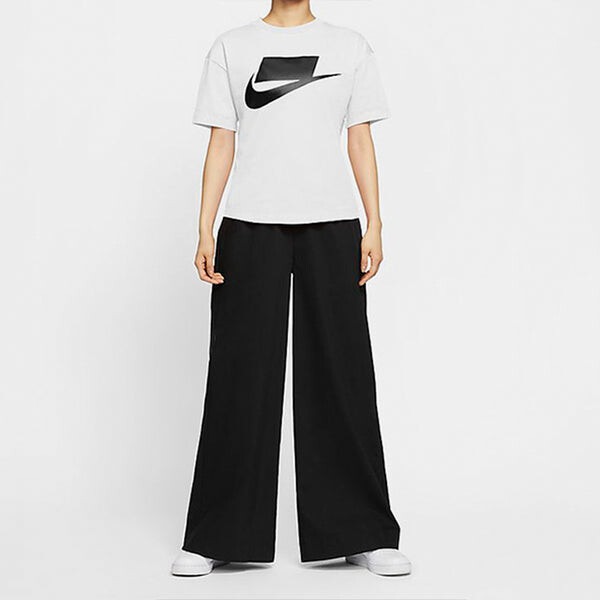 Футболка спортивная грудь классика большой логотип короткий рукав Nike, белый — фото 4