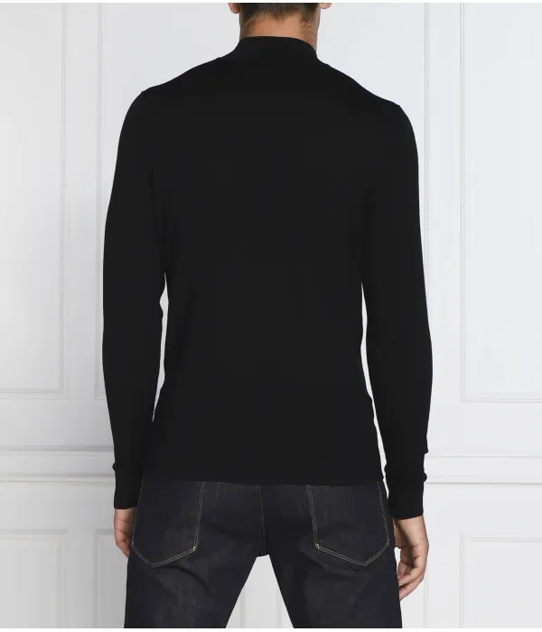Шерстяная водолазка Slim fit Calvin Klein, черный — фото 4