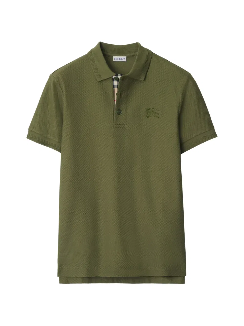 Рубашка поло Burberry Cotton Pique, зеленый