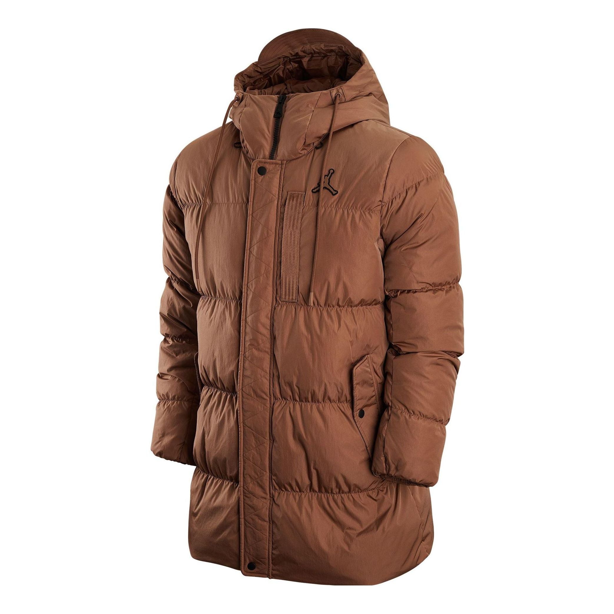 

Куртка Air Jordan Solid Color Zipper Down Jacket Men's Brown DZ4554-256, коричневый