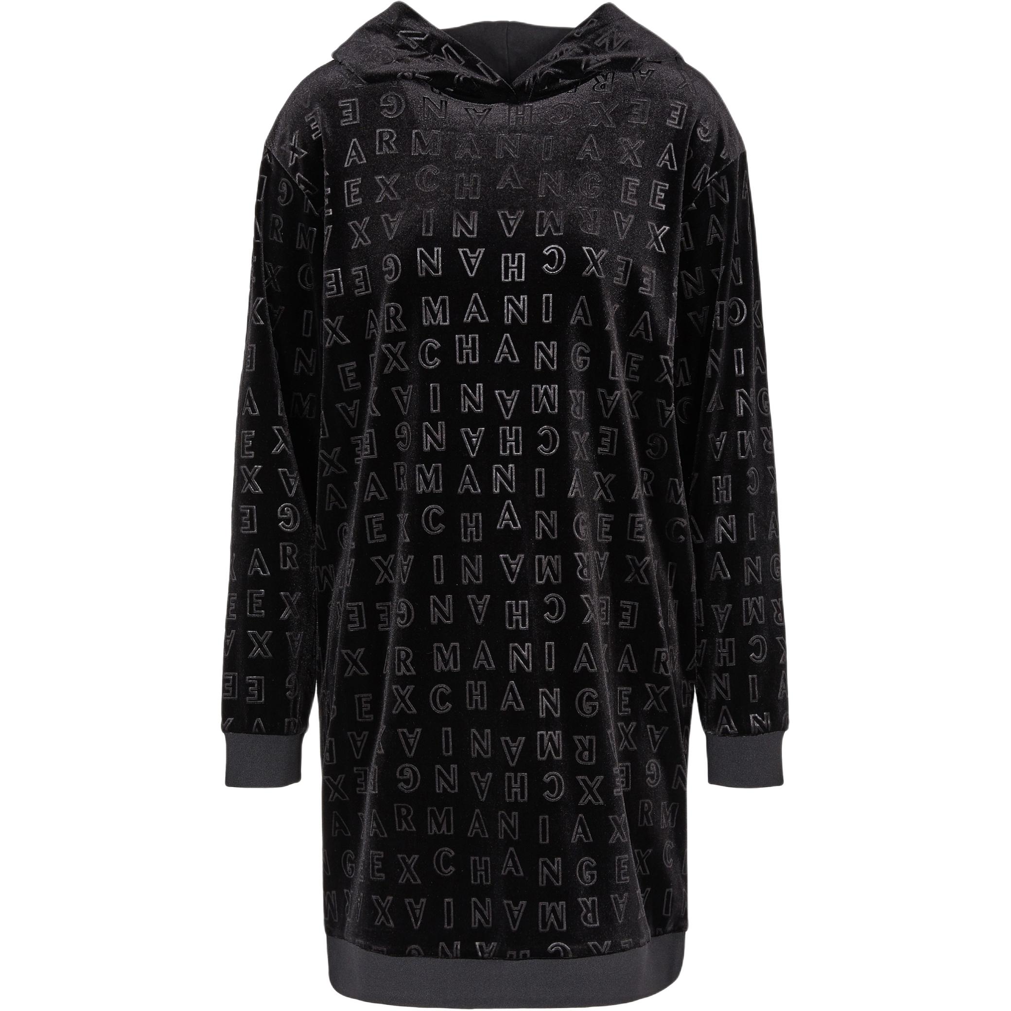 

AE FW24 Длинное платье с длинными рукавами Женское Черное ARMANI EXCHANGE