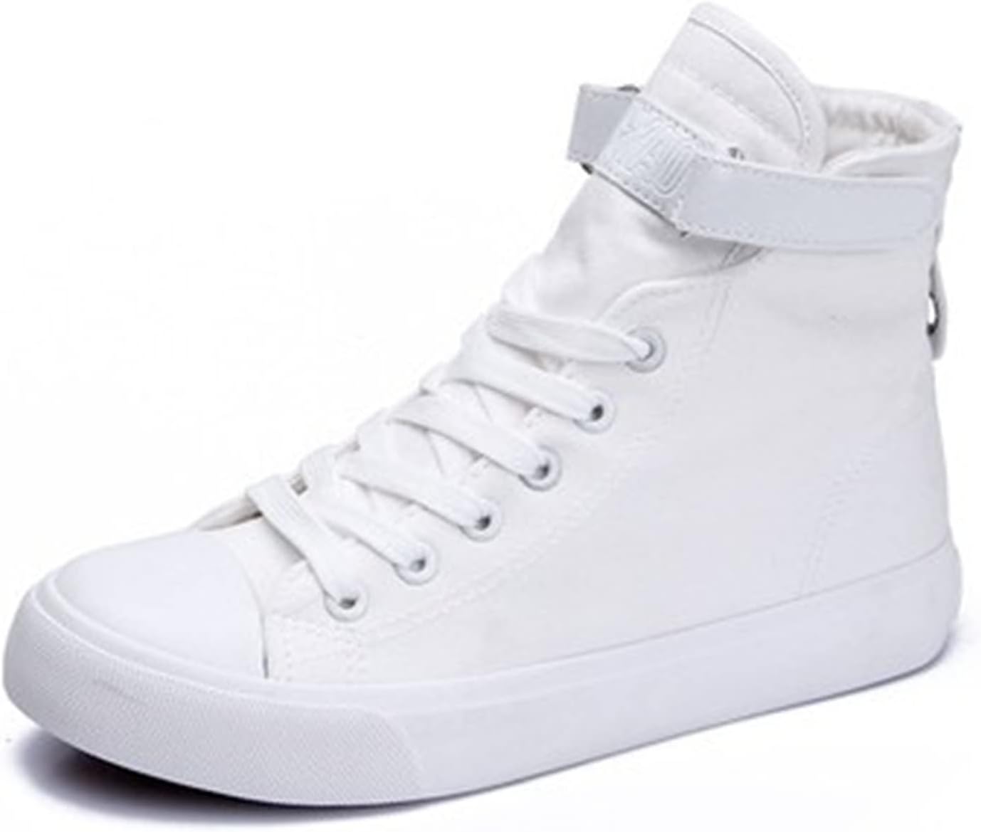 

Высокие кеды Julymens унисекс для женщин и мужчин на холщовой основе с плюшевой подкладкой, зимние спортивные обувь, белый