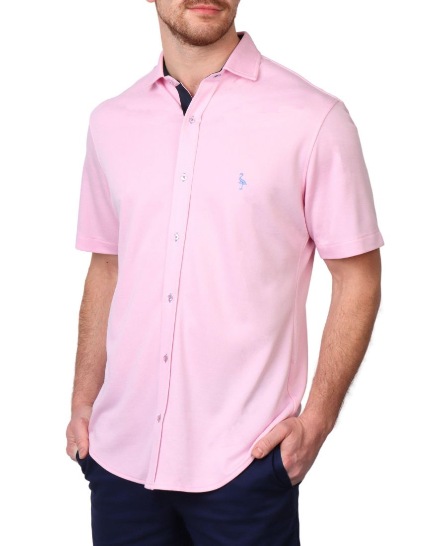 

Мужская рубашка с коротким рукавом из модала Tailorbyrd, Lt pink