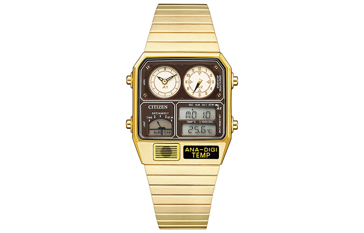 

CITIZEN Часы Eco Drive Series Co branded Collection Quartz Movement Stainless Steel Strap Watch Unisex Gold Dial, Gold