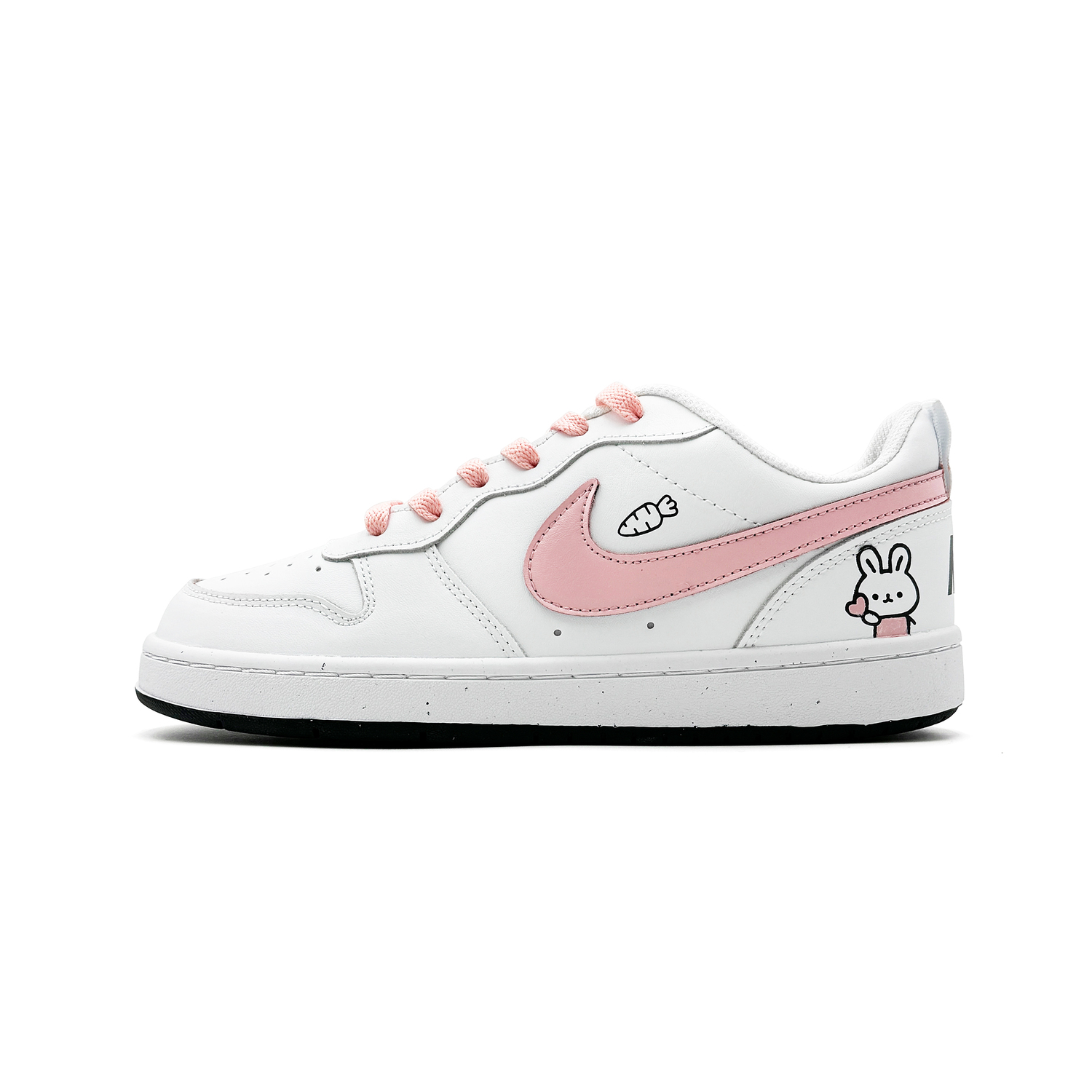 

Court Borough Rabbit Sweetheart устойчивые к истиранию низкие скейтбордские кроссовки Kids' Nike, розовый