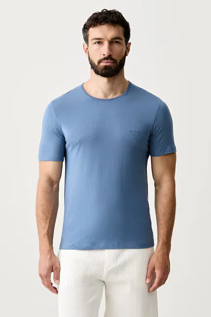 Футболка хлопковая TShirtRN 3P Classic 3 шт BOSS, синий