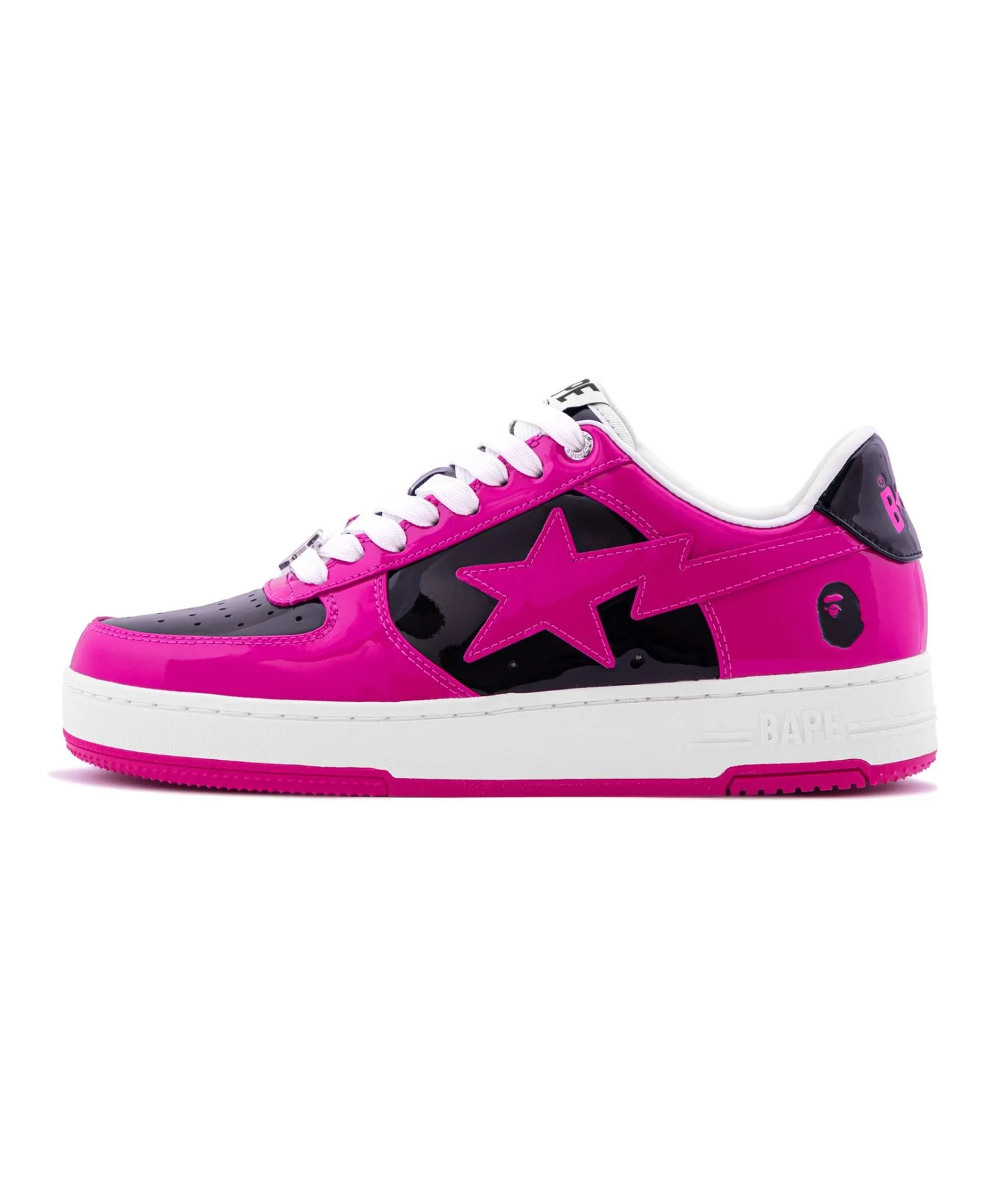 Мужские кроссовки из натуральной кожи BAPE STA #5-3 A BATHING APE розовые — фото 2