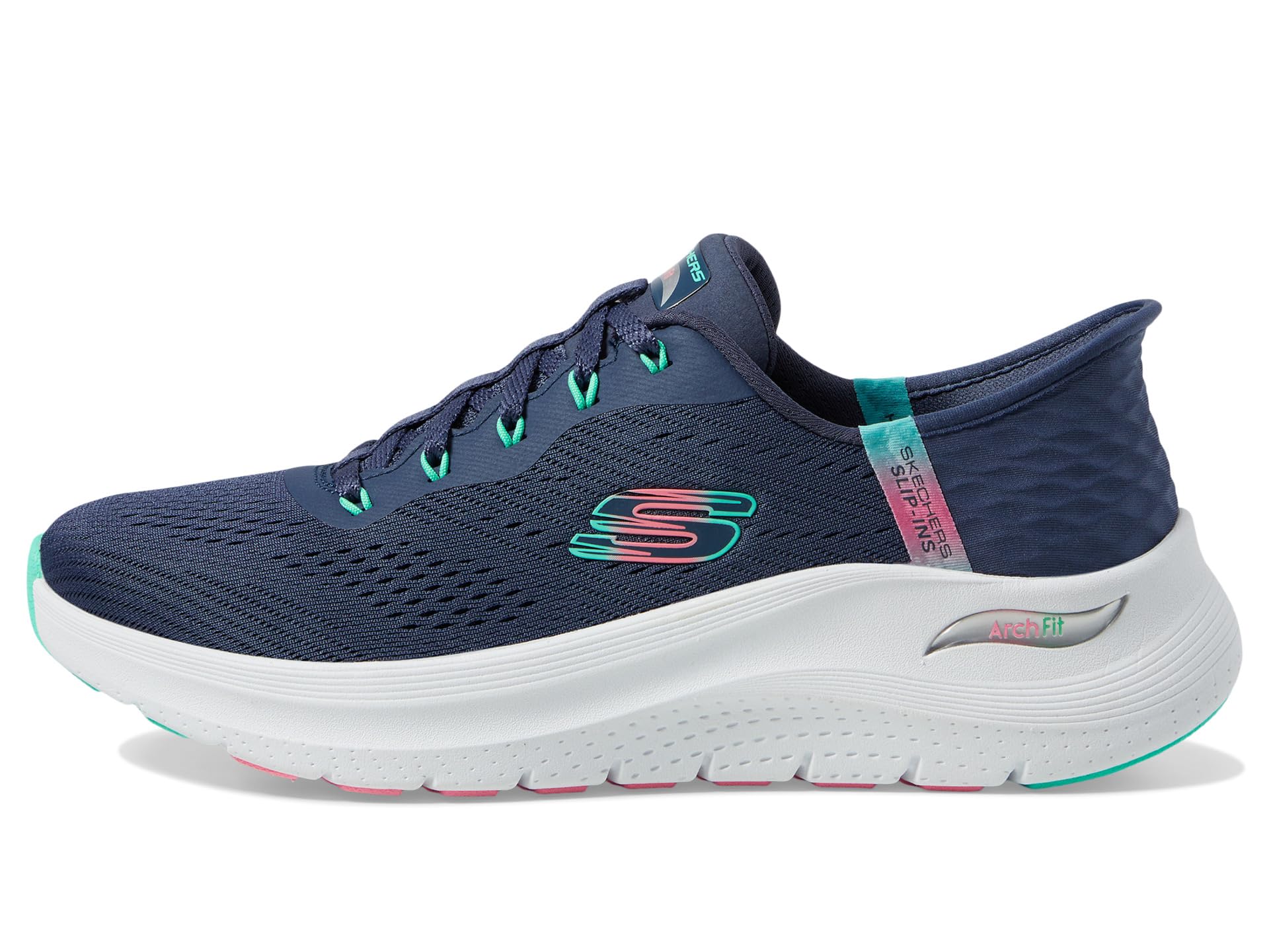 Кроссовки SKECHERS Arch Fit 2.0 Easy Chic Hands Free Slip-Ins, Navy Turquoise — фото 4