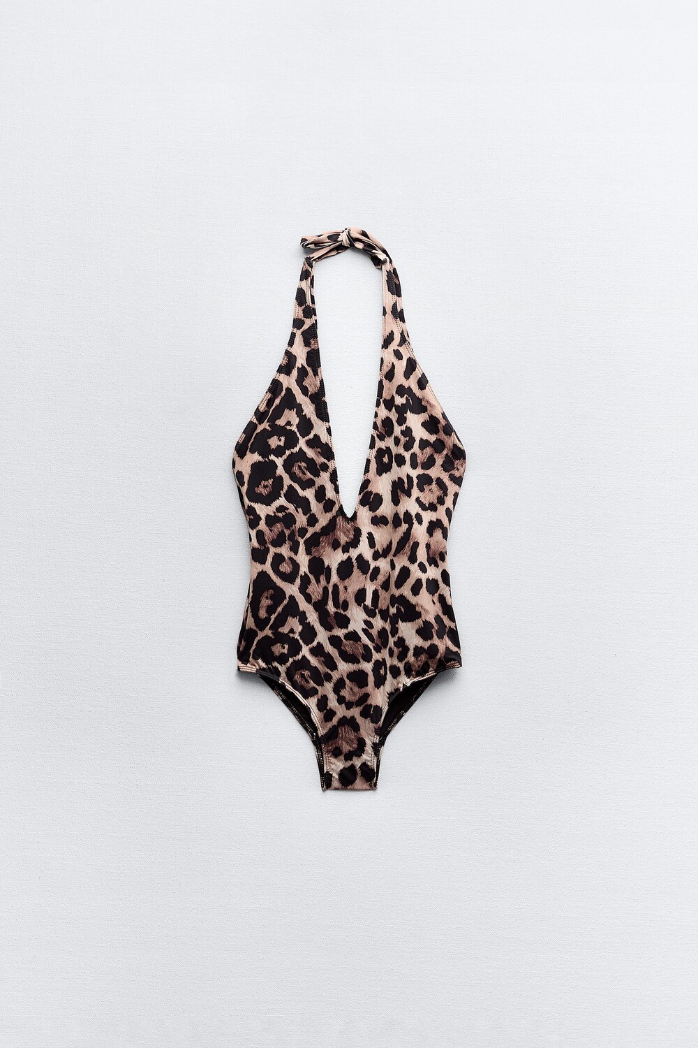 

Купальник слитный Zara Animal Print Halter, леопардовый