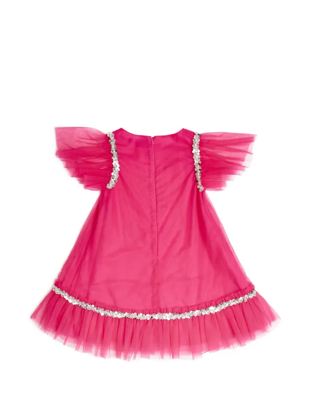 Платье с оборками, украшенное пайетками Bcbg Kids, розовый — фото 2