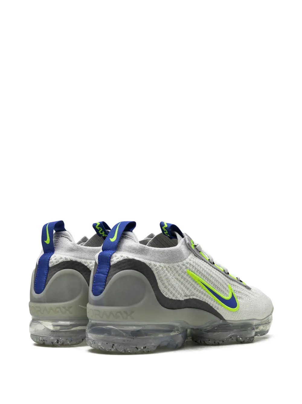 Кроссовки Air Vapormax 2021 FK 'White Royal Volt' Nike, серый — фото 3