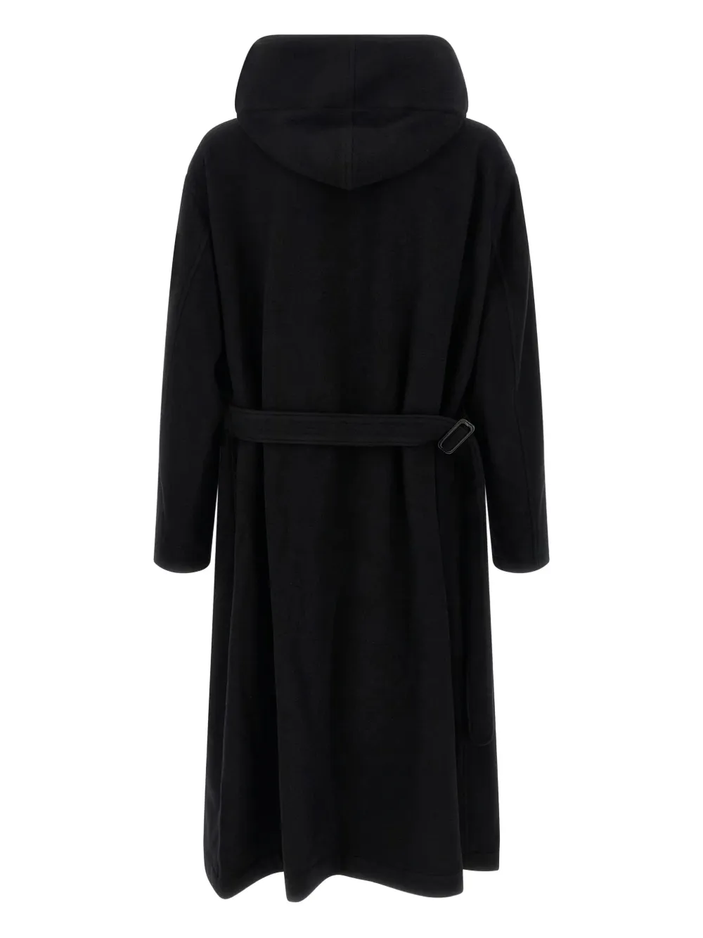 Пальто на кнопках с капюшоном Yohji Yamamoto, черный — фото 2