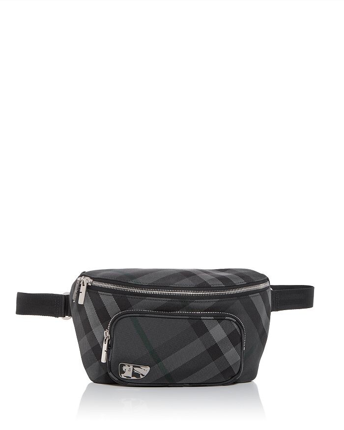 

Поясная сумка Burberry в клетку в клетку, серый