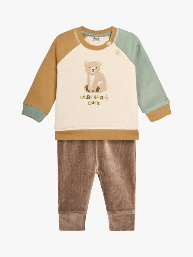 

Толстовка с медвежонком и комплект для бега трусцой JoJo Maman Bébé, экрю