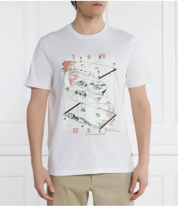 Футболка Te_Кассета regular fit Boss Orange, белый