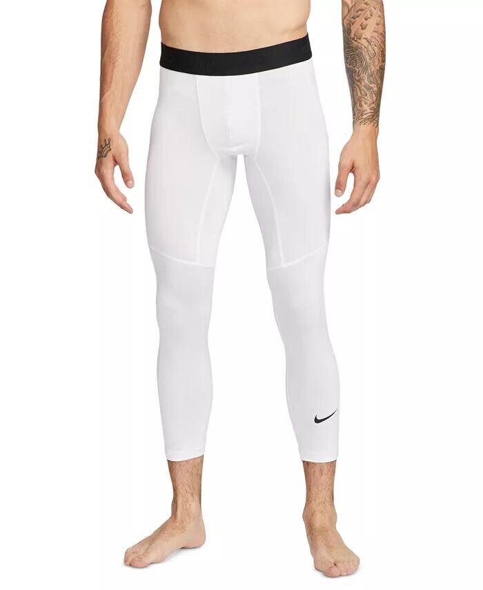 

Мужские тайтсы для фитнеса Dri-FIT длиной 3/4 Nike, белый