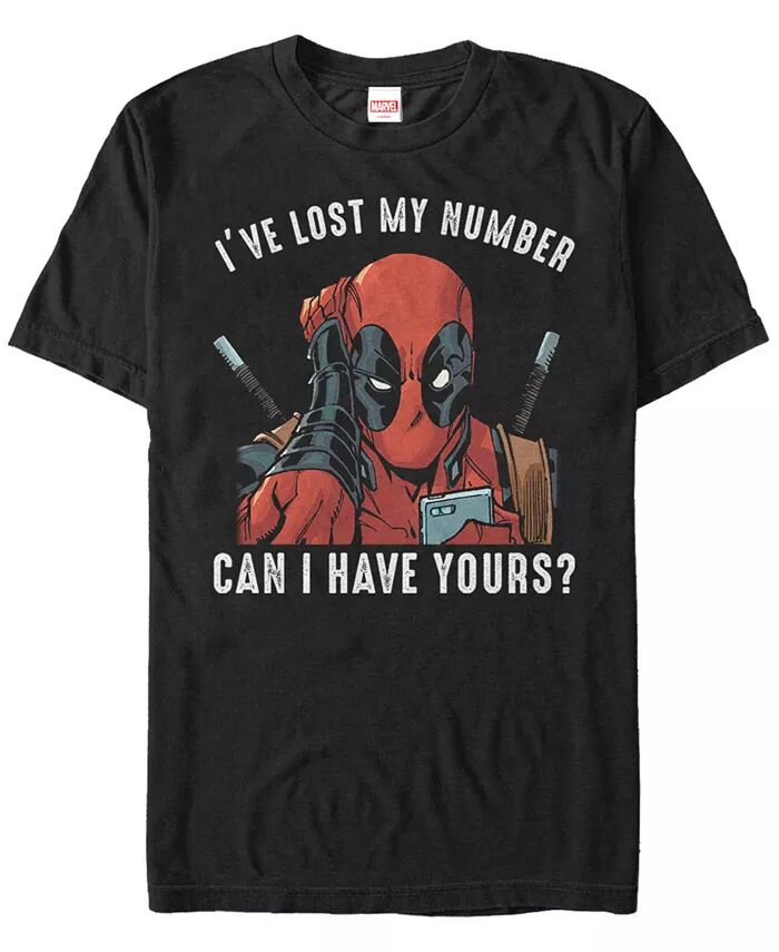 

Футболка с коротким рукавом Marvel Men's Deadpool I Lost My Number Fifth Sun, черный