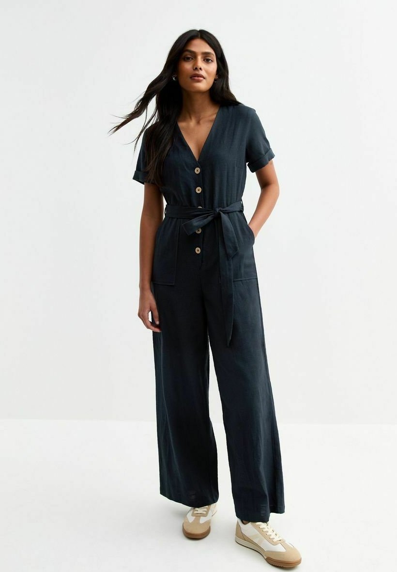 

Комбинезон V NECK BUTTON FRONT New Look, темно-синий