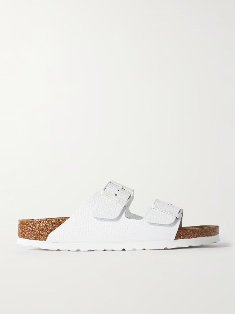 Сандалии Arizona из фактурной кожи Birkenstock, белый