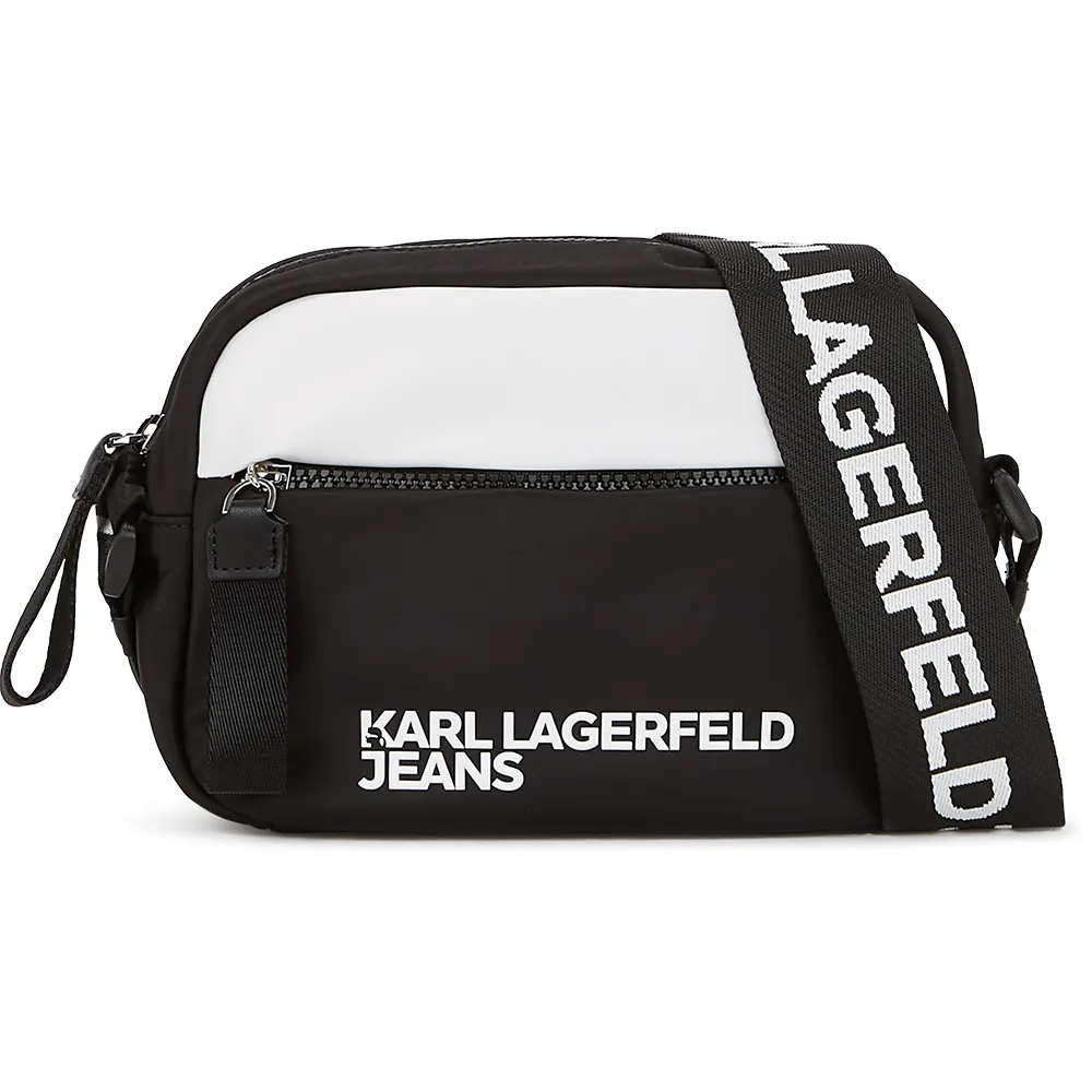 

Сумка через плечо Karl Lagerfeld Jeans A3M30239 Essential черно-белая, черный