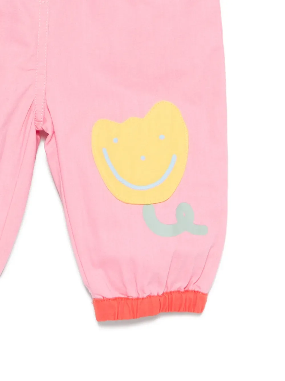 Брюки с цветочными нашивками Stella McCartney Kids, розовый — фото 3