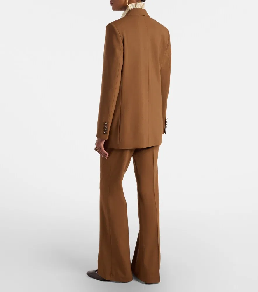 Брюки-клеш из шерстяной смеси Etro, коричневый — фото 3