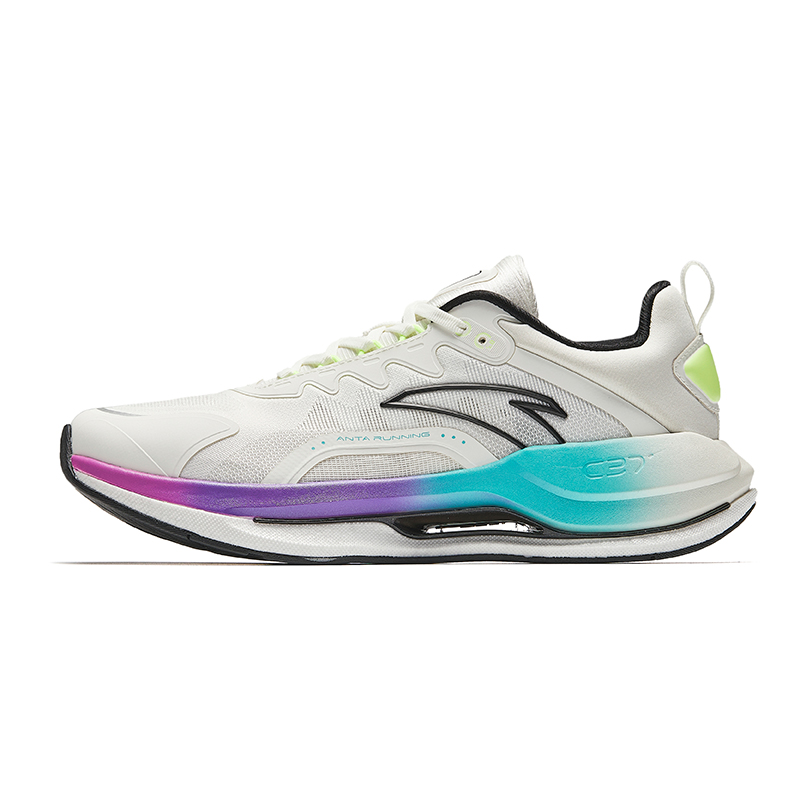 

Anta Running Collection Амортизирующие Противоскользящие Износостойкие Низкие Беговые Кроссовки Мужские Белый, Слоновая Кость Белый/Черный