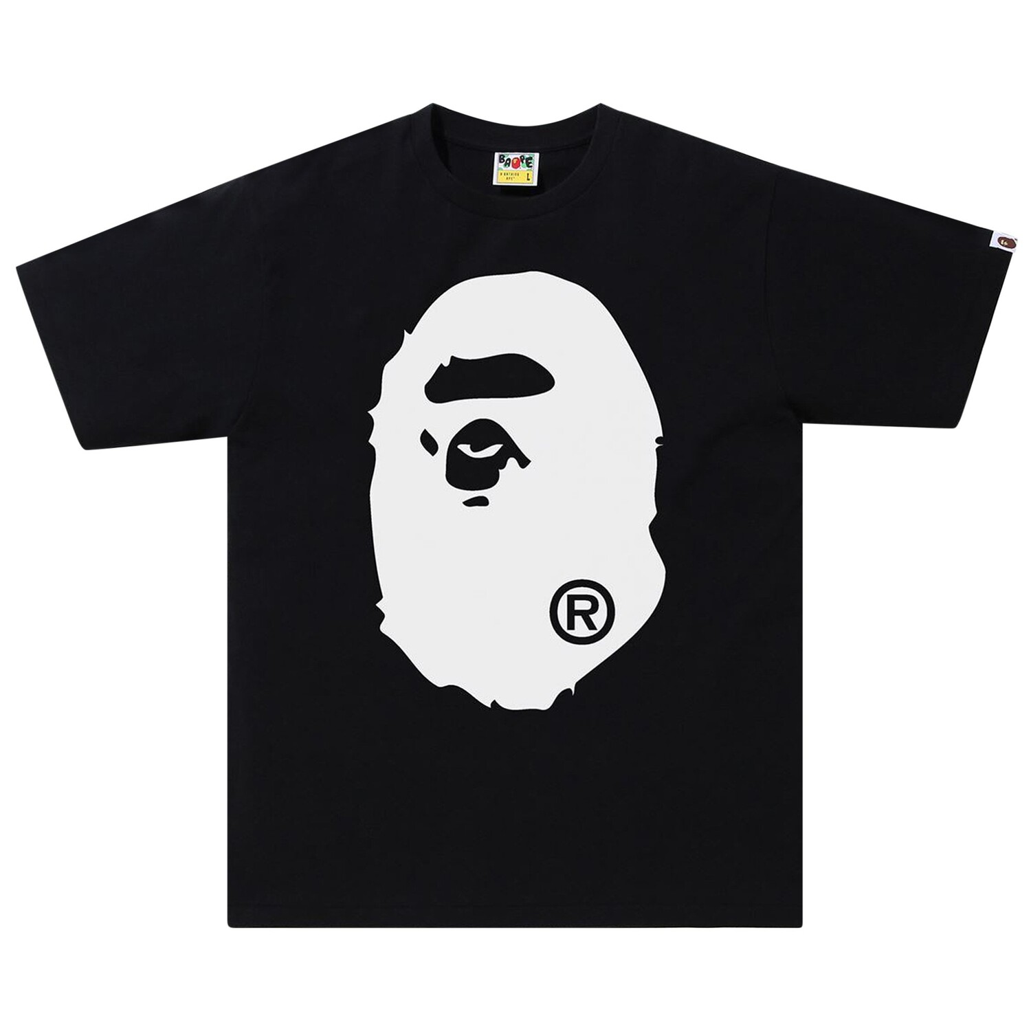 

Двухцветная футболка BAPE Big Ape Head, черная