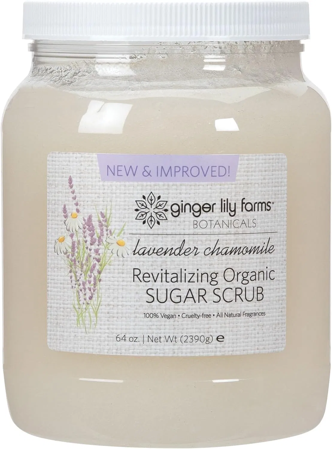 Скраб для тела сахарный Ginger Lily Farms Botanical Organic Sugar Scrub Lavender Chamomile 64 oz