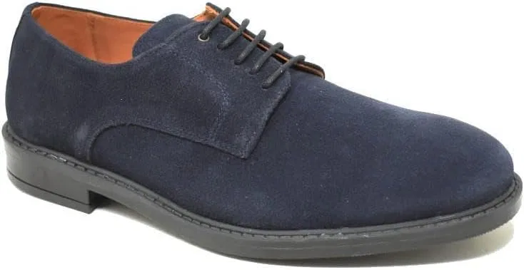 Мужские ботинки Blucher 24009 из расщепленной кожи ZAPATONEE, Blue — фото 2