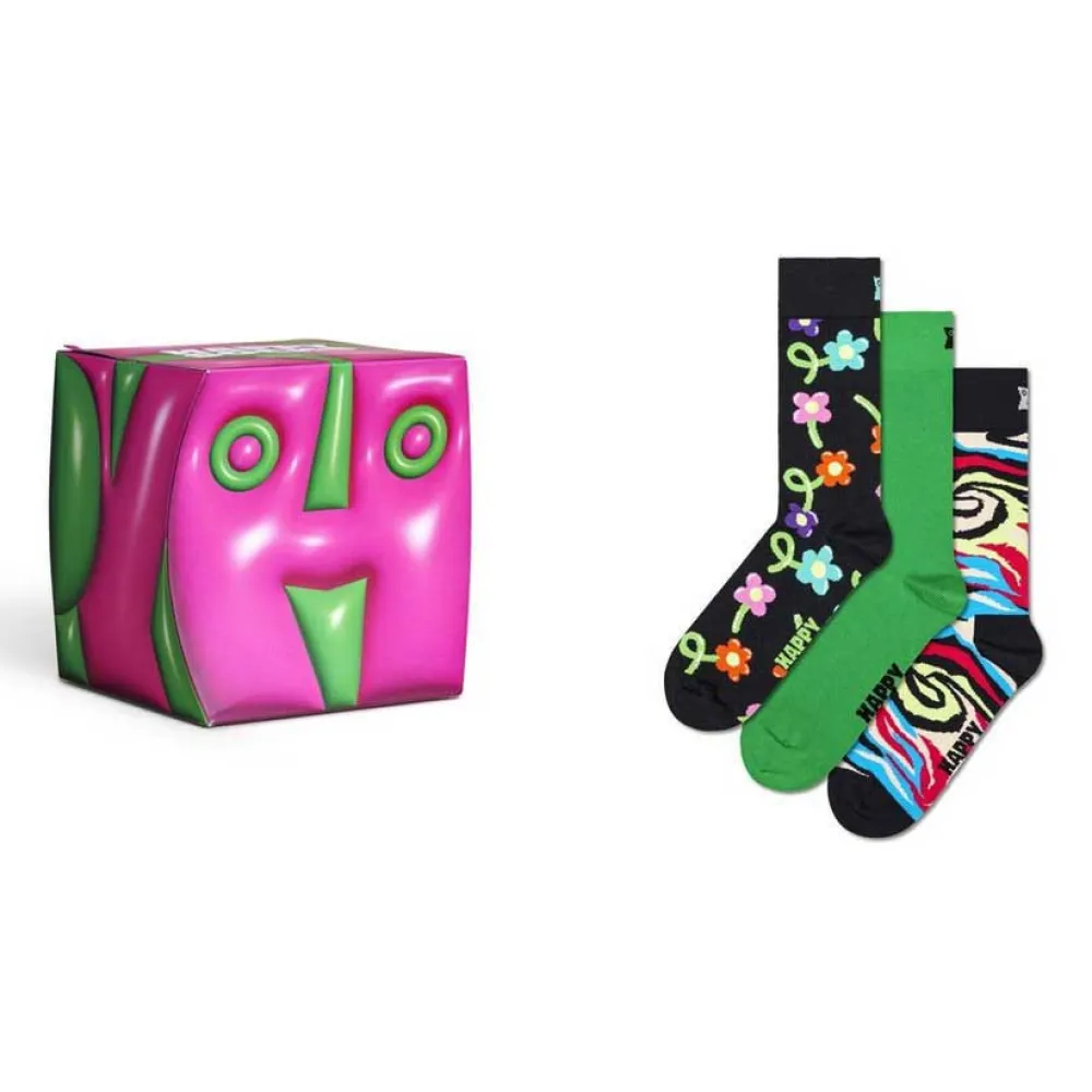 

Носки 3 шт Hs By Happy Socks Yearsper cube gift set long, разноцветный