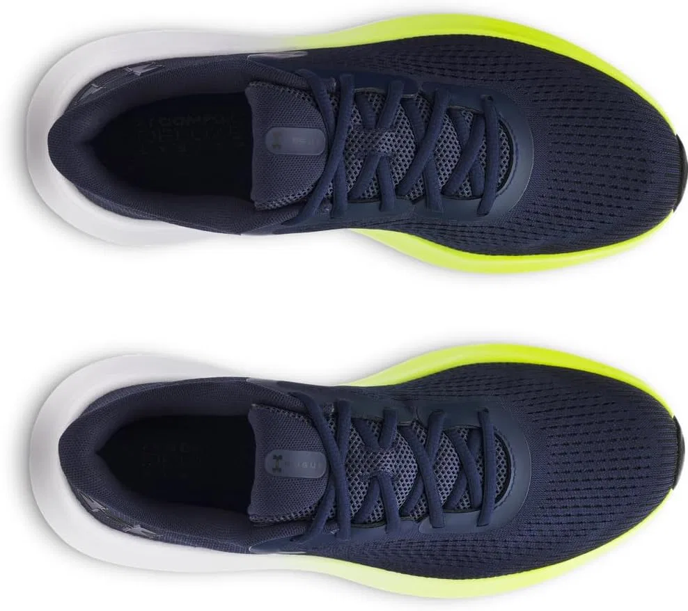 Мужские кроссовки Under Armour Charged Rogue 5 Runners, Washed Navy High Vis Yellow Black — фото 4