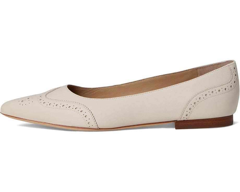 Балетки Lauren Ralph Lauren Loraine Nappa Leather Ballet Flat, цвет Soft White/Soft White — фото 4