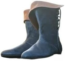 

Черные плоские сапоги USUWE с круглыми носами и шнуровкой сзади, винтажные сапоги из искусственной кожи PU, пиратские сапоги для мужчин и женщин, размеры 38-48