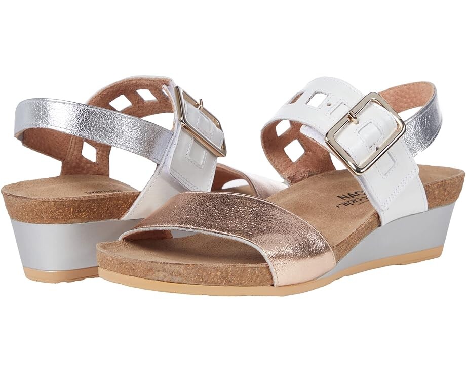 

Туфли Naot Dynasty, цвет Rose Gold/White Pearl/Silver Leather Combo
