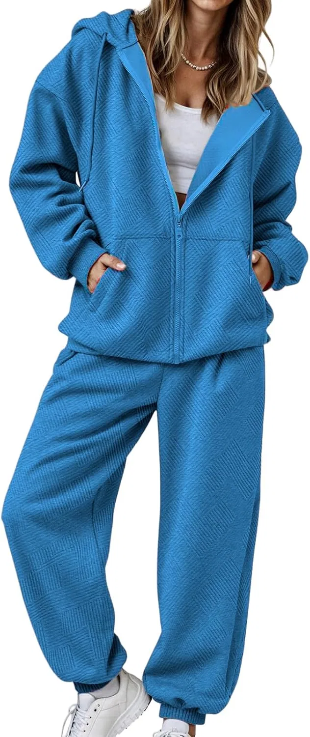 Женский спортивный костюм с молнией, Blue