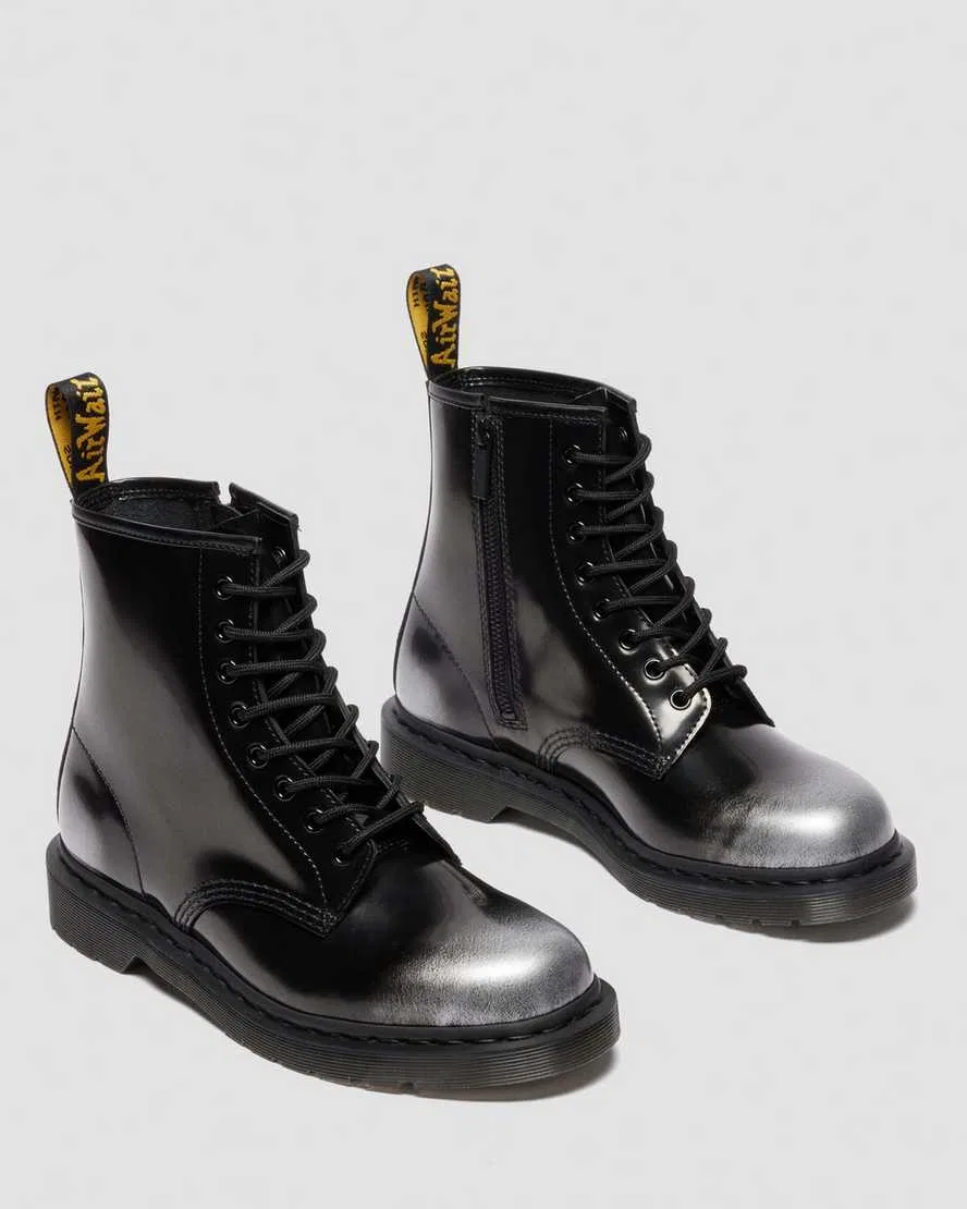 1460 Zip Arcadia Rub Off Leather Boots Dr Martens, Metallic — фото 4