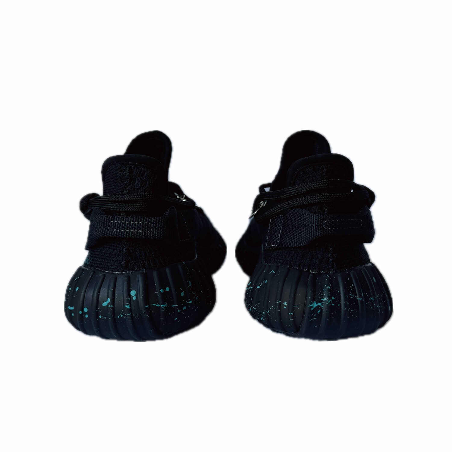 Кроссовки adidas originals Yeezy Boost 350 Lifestyle Shoes Unisex Low-top Tiffany Green/Black, черный/синий — фото 3