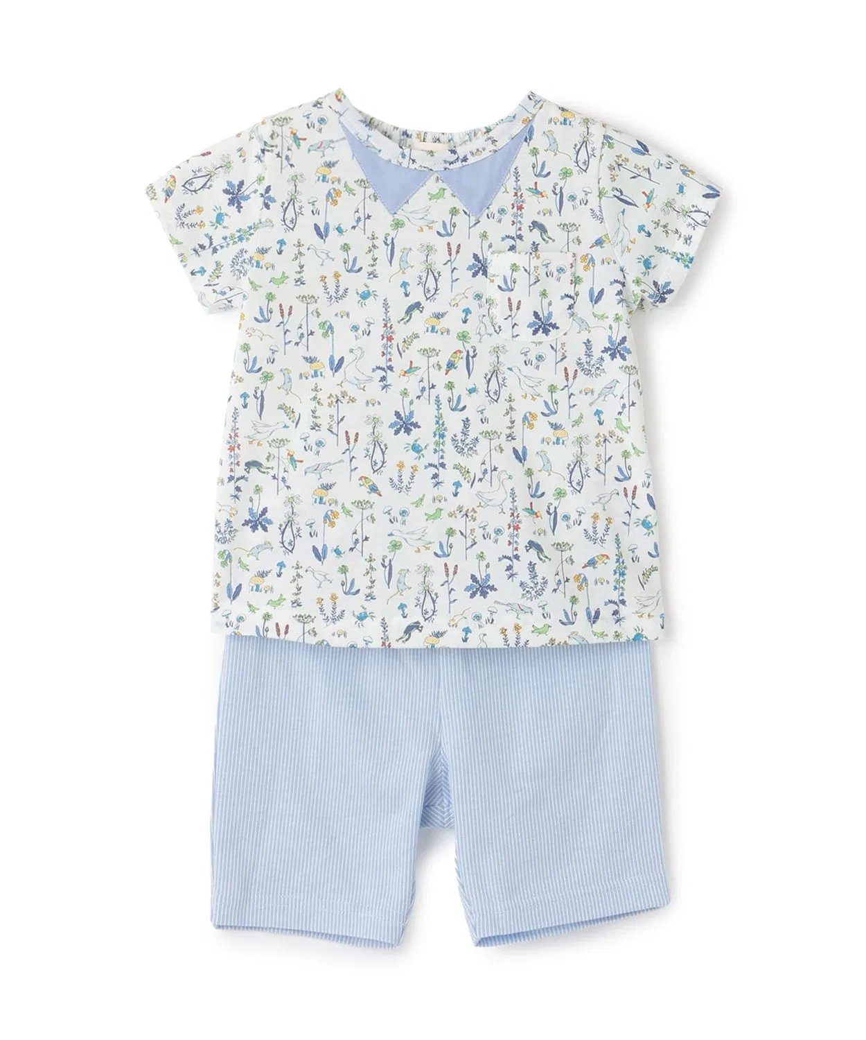 Костюм из ткани Theo с принтом, бренд Liberty Fabrics, цвет синий