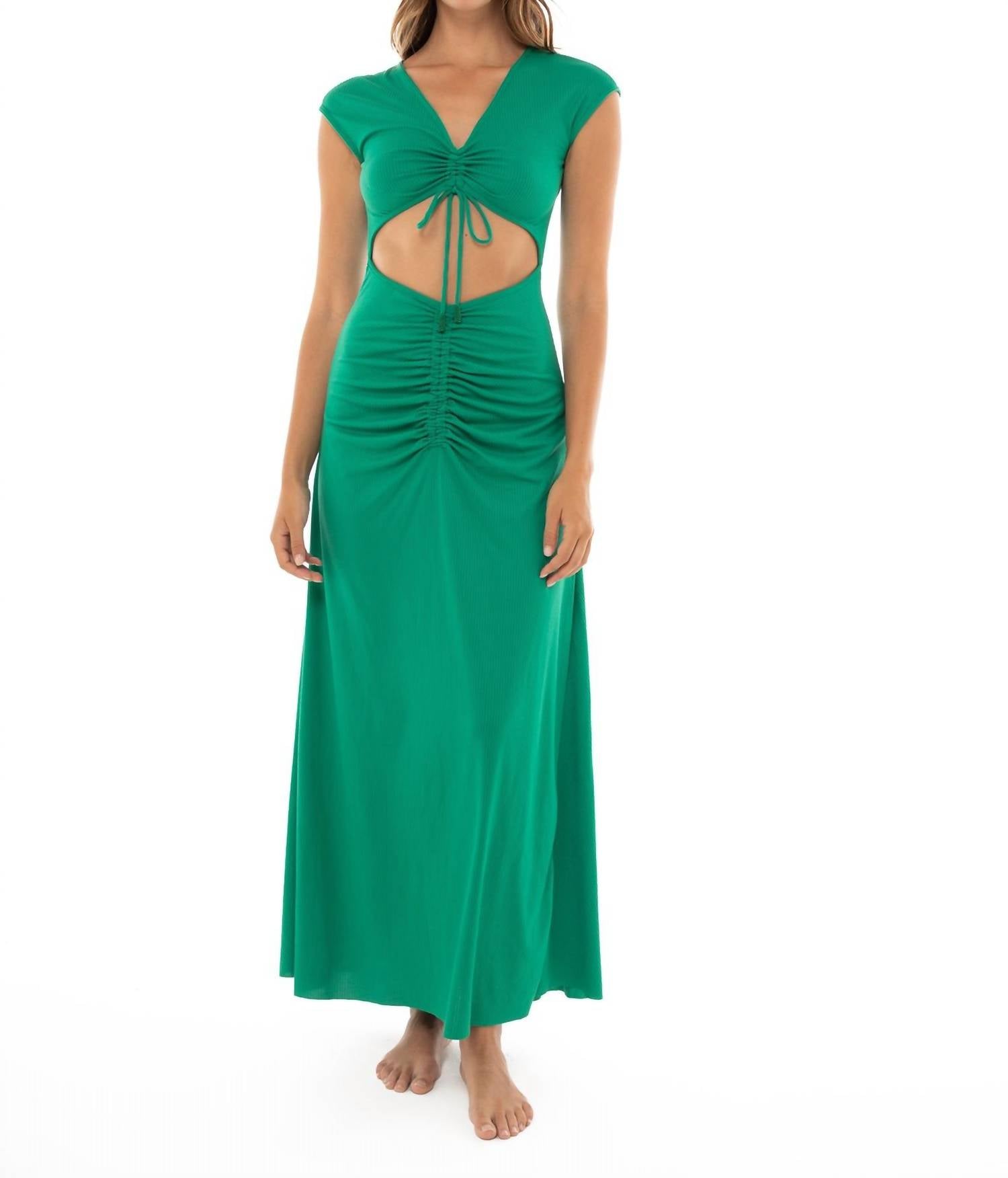 

Платье Ailana с плиссировкой в зеленом цвете Agua Bendita