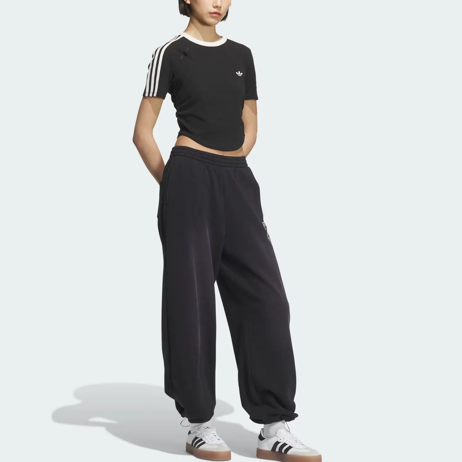 Брюки FW25 TEAM OVERSIZED JOGGERS женские повседневные Adidas Originals, черный — фото 3