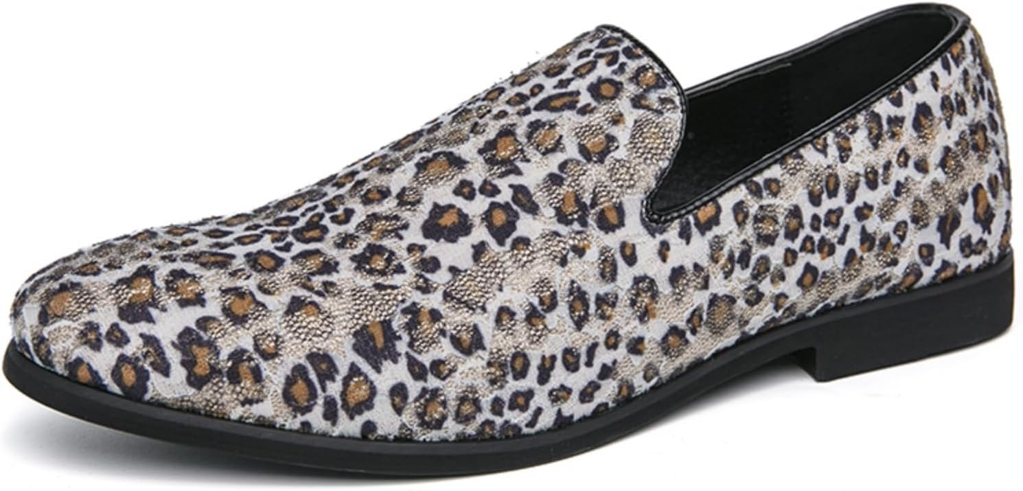 

Мужские винтажные кожаные лоферы с кисточками, леопардовый узор, без шнурков, пенни-лоферы, удобные, легкие, нескользящие, повседневные туфли для работы в офисе, прогулок, вождения, свадьбы, путешествий и вечеринок Yrzhgdl, No Tassels